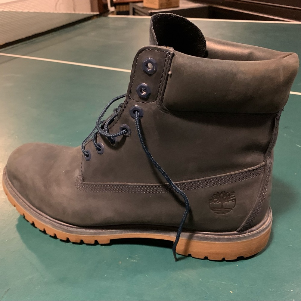 Timberland Mens Blue Suede 6-Inch Premium 6718B Boots Size 11M Blue Nubuck
